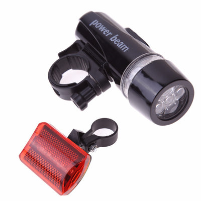 5 LED Bicycle Front Light Headlight+5 LED Rear Cycling BIke Flashlight Headlamp Bicycle Lights Set