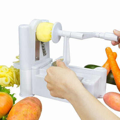 3 Cutting Blades Spiral Slicer Veggie Pasta Spaghetti Maker with Suction Base