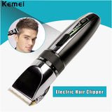 Kemei Electric Hair Clipper Rechargeable Hair Trimmer Shaver Razor Cordless 0.8-2.0mm Adjustable