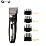Kemei Electric Hair Clipper Rechargeable Hair Trimmer Shaver Razor Cordless 0.8-2.0mm Adjustable