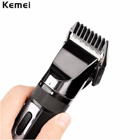 Kemei Electric Hair Clipper Rechargeable Hair Trimmer Shaver Razor Cordless 0.8-2.0mm Adjustable