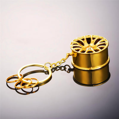 BBS wheels car keychain rings gold/platinum plated high quality