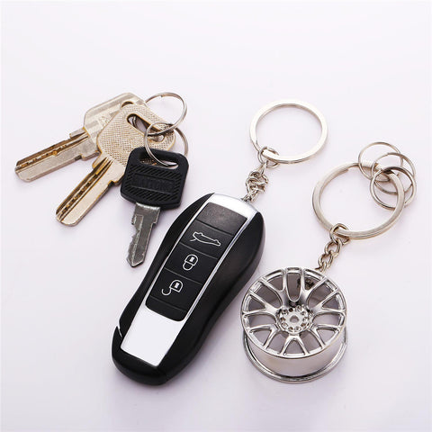 BBS wheels car keychain rings gold/platinum plated high quality