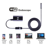 1m 1.5m 2m 3.5m 5m Cable IOS Android Wifi Endoscope with 8mm Lens 6 LED Waterproof Iphone Endoscope Inspection Borescope Camera