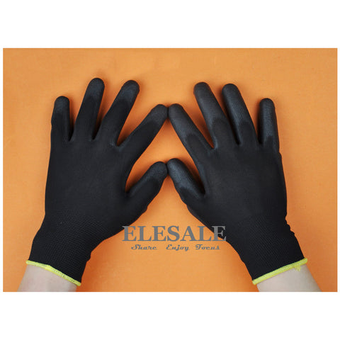 12 Pairs New Work Safety Gloves Nylon Knitted Gloves With PU Coated