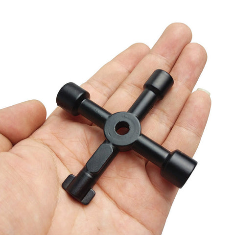 1Pc Universal Triangle KEY Cross 4 Way Black