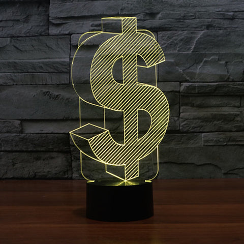 3D Dollar Night Lamp
