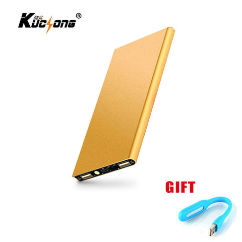 12000 mAh Power Bank Portable Charger + led light Backup Power 2 USB