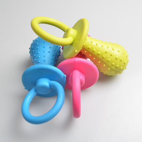 1Pc Rubber Nipple Dog Toys For Pet Chew Teething Train