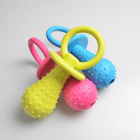 1Pc Rubber Nipple Dog Toys For Pet Chew Teething Train