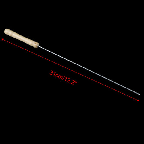 12Pcs New Hot Fashion BBQ Barbecue Skewer Grill Kabob Kebab Stick Flat Needle