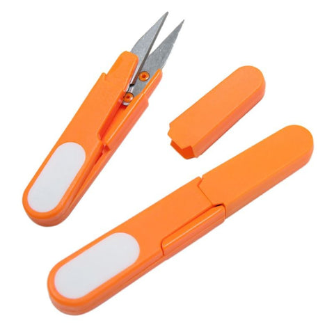 Metal Blade Plastic Handle Cross Stitch/Fishing Line Scissors/Cutter With Cap