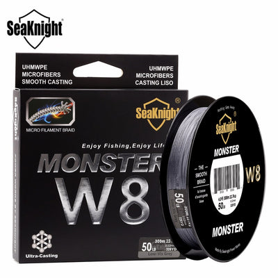 SeaKnight Monster W8 300M 8 Strands Fishing Line Multifilament Fishing PE Line 8 Weaves Strong Braided Wire 20LB 40LB 80LB 100LB