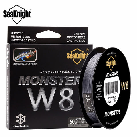 SeaKnight Monster W8 300M 8 Strands Fishing Line Multifilament Fishing PE Line 8 Weaves Strong Braided Wire 20LB 40LB 80LB 100LB