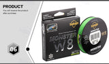 SeaKnight Monster W8 300M 8 Strands Fishing Line Multifilament Fishing PE Line 8 Weaves Strong Braided Wire 20LB 40LB 80LB 100LB