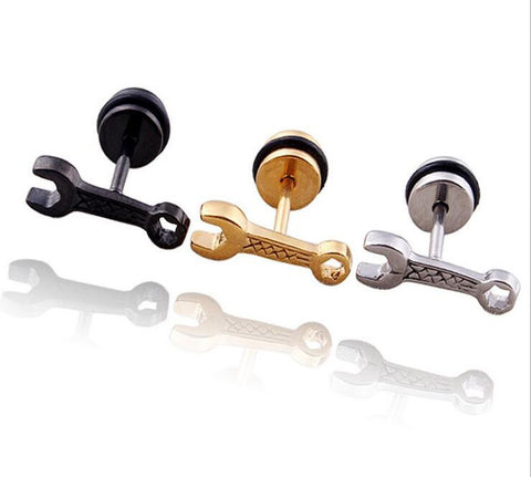 Stainless Wrench Screw Stud Earring