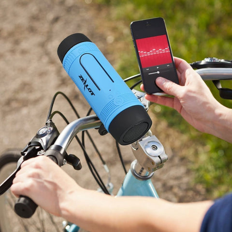 Zealot S1 Bluetooth Speaker Outdoor Bicycle Portable Subwoofer Bass Speakers 4000mAh Power Bank+LED light +Bike Mount+Carabiner