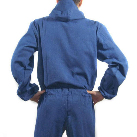 Mens Coveralls For Repair Dustproof Cowboy Cotton Work Clothes Jumpsuit Long Sleeve High Quality M-3xl
