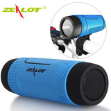 Zealot S1 Bluetooth Speaker Outdoor Bicycle Portable Subwoofer Bass Speakers 4000mAh Power Bank+LED light +Bike Mount+Carabiner