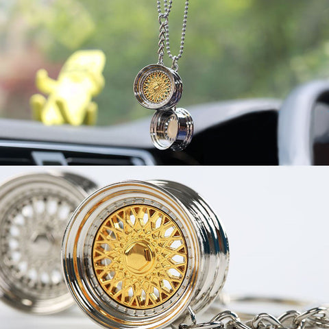 Wheel Rim Model Keychain Metal Mini
