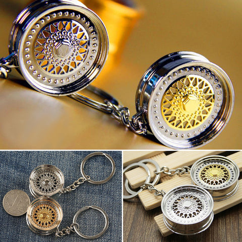 Wheel Rim Model Keychain Metal Mini