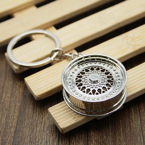 Wheel Rim Model Keychain Metal Mini