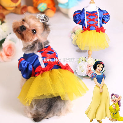 Dog Tutu Dress Pet Cat Costume Snow White Princess