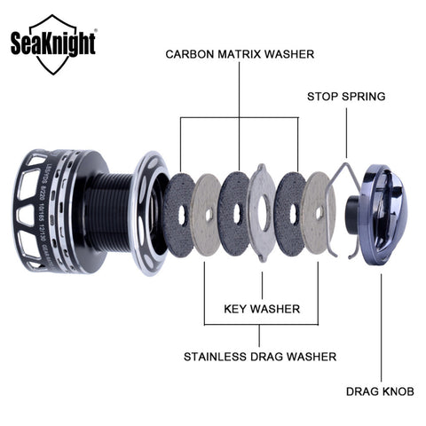 SeaKnight GA 2000/3000/4000 New Design Worm Shaft Structure 13BB Quality Lure Spinning Fishing Reel with Carbon Fiber Handle