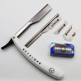 1set Men Straight Barber edge Razors Folding Shaving Knife With 10pcs Blades