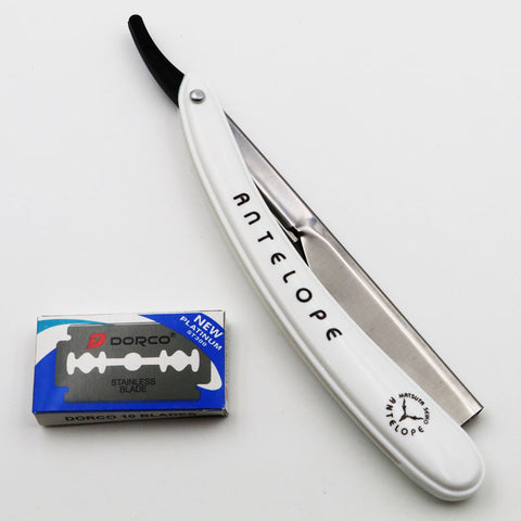 1set Men Straight Barber edge Razors Folding Shaving Knife With 10pcs Blades