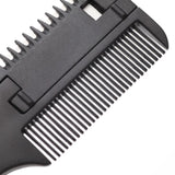 Professional Hair Razor Comb Black Handle Hair Razor Cutting Thinning Comb