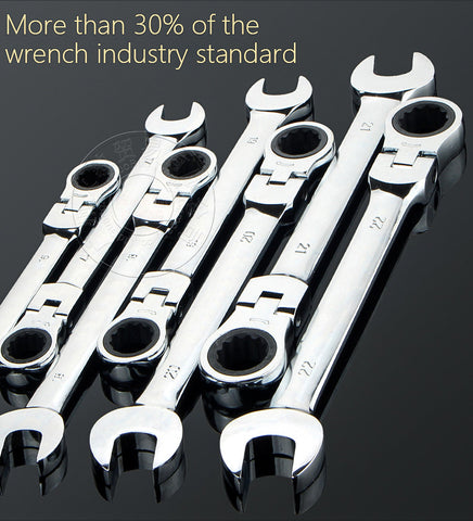 8-27mm Ratchet Gears Wrench Set flexible Open End
