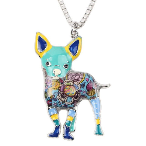 Metal Alloy Chihuahuas Dog Necklace Chain