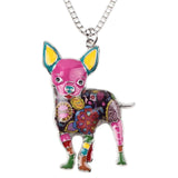 Metal Alloy Chihuahuas Dog Necklace Chain