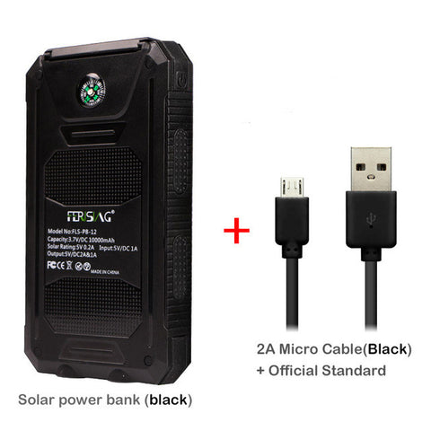 Solar Power Bank 10000mAh Waterproof