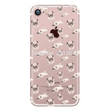 Pug dogs Attack Clear soft silicon case cover for Apple iphone 7 7plus 6 6S 6plus 6Splus 5S SE
