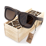 100% Natural Ebony Wooden Sunglasses Polarized With Wooden Gift Box
