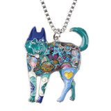 Alloy Enamel Siberian Husky Necklace Dog Jewelry Chain Collar