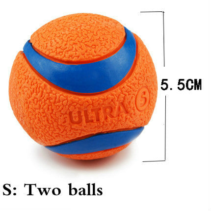 Pet Dog Rubber Pinball Two Balls And A Ball Packing Orange Rubber Resistance To Bite Molars Toys Pet