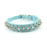 Adjustable PU Leather Rivet Spiked Studded Pet Puppy Dog Collar Neck Strap