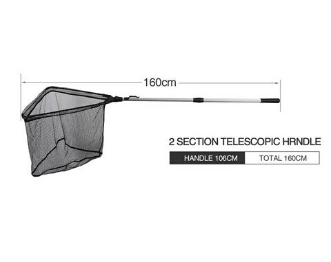 Super Large Folding Fishing Net Triangular Landing 90cm 160cm 210cm 3 Section Telescopic