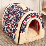 Dog House Nest With Mat Foldable Pet Dog Bed Cat Bed House Small Medium Dogs