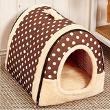 Dog House Nest With Mat Foldable Pet Dog Bed Cat Bed House Small Medium Dogs