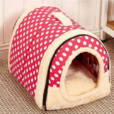 Dog House Nest With Mat Foldable Pet Dog Bed Cat Bed House Small Medium Dogs