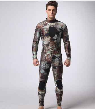 3mm Neoprene Camouflage Spearfishing Diving Suit Men Wetsuits With Long Sleeve Swimwear Scuba One Piece