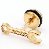 Stainless Wrench Screw Stud Earring