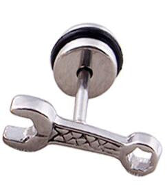 Stainless Wrench Screw Stud Earring