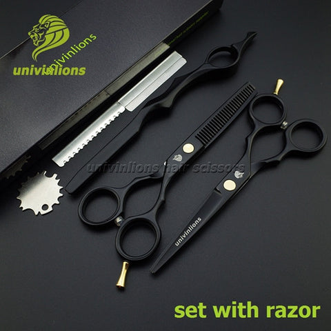 5.5" sale black japan hair scissors teflon shears