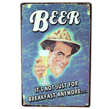 Drink good beer with good friends Vintage shop sign style made from 24 gauge metal with rusted corners look