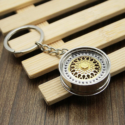 Wheel Rim Model Keychain Metal Mini
